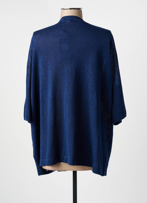 Gilet manches longues manches 3/4 bleu ESTHEME femme