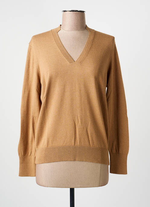 Pull coupe cintrée manches longues beige MARIA BELLENTANI femme
