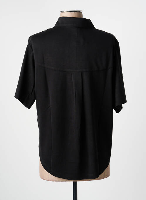Chemisier manches courtes manches courtes noir YERSE femme