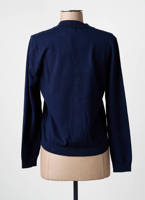 Pull col v manches longues bleu MARIA BELLENTANI femme