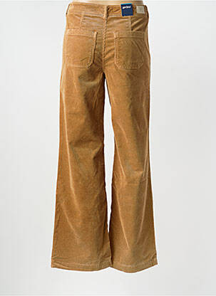 Pantalon large fermeture zippée sous rabat boutonné taille normale marron GARDEUR femme