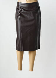 Jupe mi-longue taille à pinces marron DIANA GALLESI femme