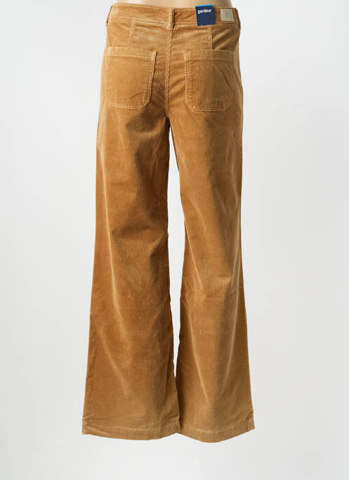 Pantalon large fermeture zippée sous rabat boutonné taille normale marron GARDEUR femme