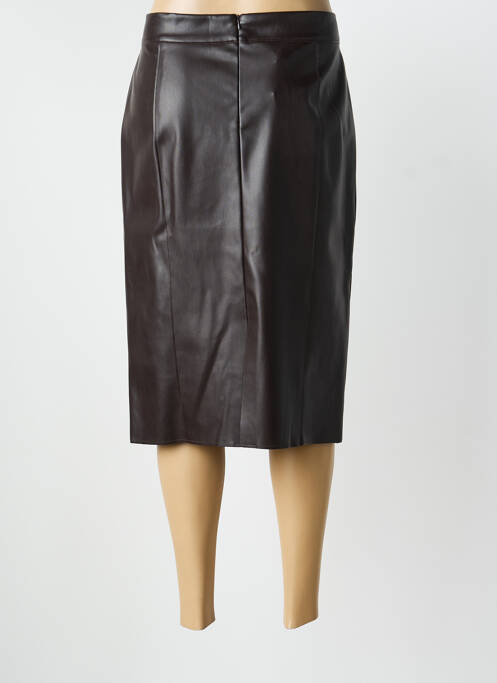 Jupe mi-longue taille à pinces marron DIANA GALLESI femme