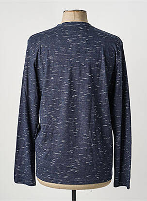 T-shirt coupe cintrée manches longues bleu TOM TAILOR homme