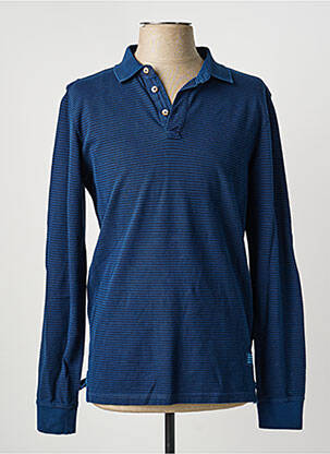 Polo manches longues manches longues bleu TOM TAILOR homme