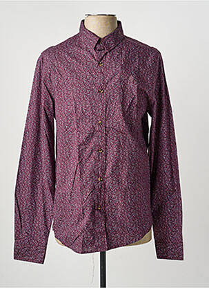 Chemise manches longues coupe droite violet FREEMAN T.PORTER homme