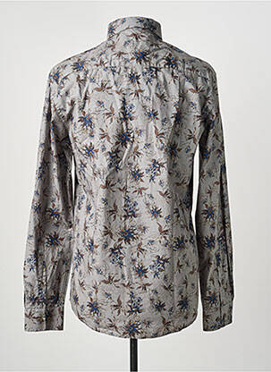 Chemise manches longues imprimé fantaisie gris DELAHAYE homme