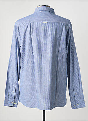 Chemise manches longues coupe droite bleu FQ1924 homme