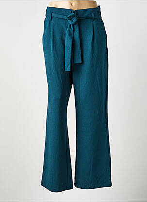 Pantalon large tissage crêpe taille normale vert TIFFOSI femme