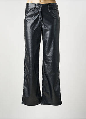 Pantalon large fermeture zippée sous rabat boutonné taille normale noir TIFFOSI femme