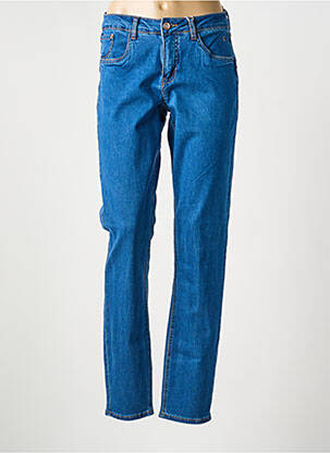 Jeans coupe droite stretch taille normale bleu CREAM femme
