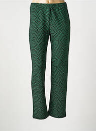 Pantalon droit stretch taille normale vert LA FIANCÉE femme