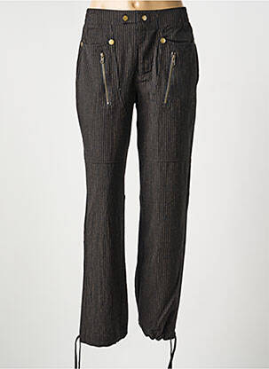 Pantalon droit taille élastique noir NU JEANS femme