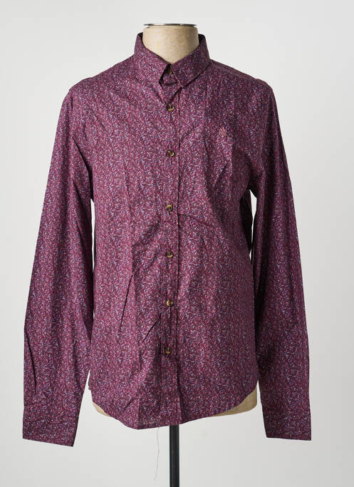 Chemise manches longues coupe droite violet FREEMAN T.PORTER homme