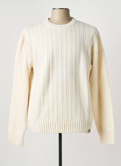 Pull col rond manches longues beige FREEMAN T.PORTER homme