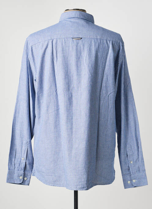 Chemise manches longues imprimé rayures bleu FQ1924 homme