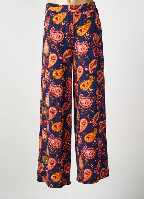 Pantalon large tissage popeline taille normale bleu LA FIANCÉE femme
