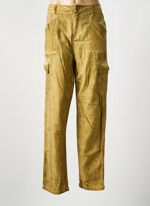 Pantalon droit tissage popeline taille normale vert NU JEANS femme