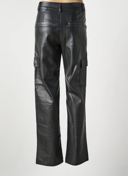 Pantalon droit fermeture zippée sous rabat boutonné taille normale noir TIFFOSI femme