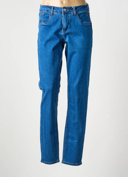Jeans coupe droite stretch taille normale bleu CREAM femme