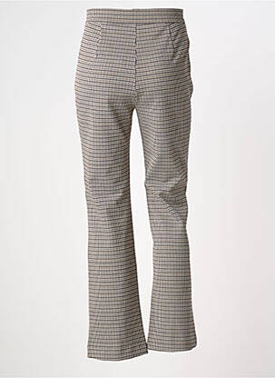 Pantalon droit fermeture zippée sous rabat avec crochet noir GARCIA femme