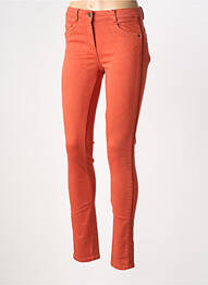 Pantalon slim poches orange C'EST BEAU LA VIE femme