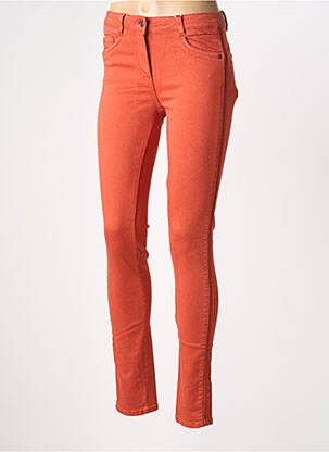 Pantalon slim poches orange C'EST BEAU LA VIE femme