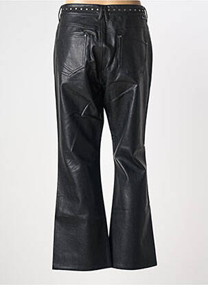 Pantalon droit fermeture zippée sous rabat boutonné noir FREEMAN T.PORTER femme