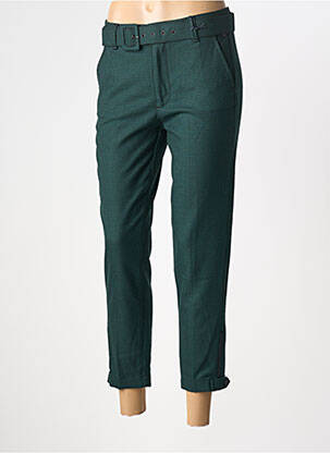 Pantalon 7/8 fermeture zippée sous rabat boutonné vert FREEMAN T.PORTER femme