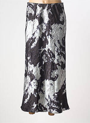 Jupe longue imprimé fantaisie noir KAFFE femme