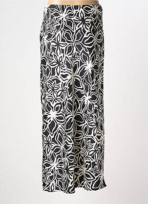 Jupe longue imprimé fantaisie noir KAFFE femme