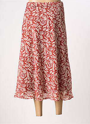 Jupe mi-longue coupe évasée rouge TIFFOSI femme