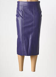Jupe mi-longue coupe droite violet JOHANNA PARIS femme