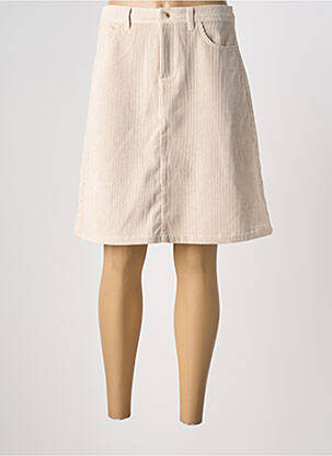Jupe mi-longue coupe évasée beige CREAM femme