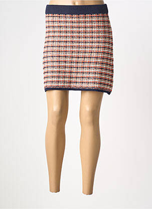 Jupe courte coupe droite bleu COMPAÑIA FANTASTICA femme