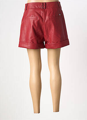 Short fermeture zippée sous rabat boutonné rouge FREEMAN T.PORTER femme
