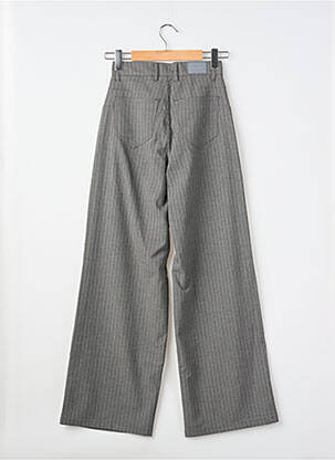 Pantalon flare fermeture zippée sous rabat boutonné gris FREEMAN T.PORTER femme
