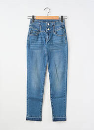 Jeans coupe slim stretch taille haute bleu C'EST BEAU LA VIE femme