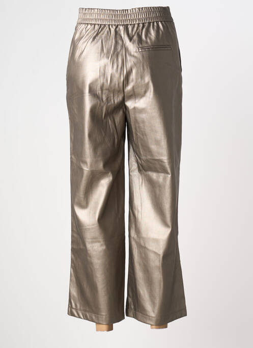 Pantalon droit fermeture zippée sous rabat boutonné argent LES TROPEZIENNES PAR M.BELARBI femme