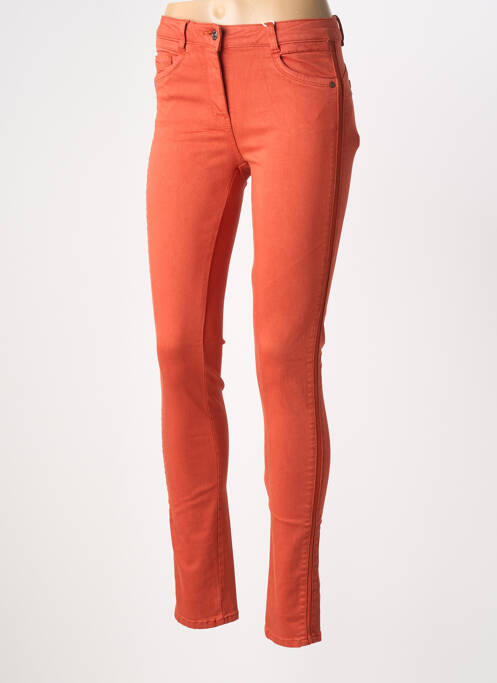 Pantalon slim poches orange C'EST BEAU LA VIE femme