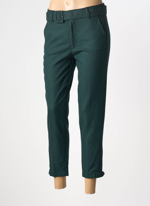 Pantalon 7/8 fermeture zippée sous rabat boutonné vert FREEMAN T.PORTER femme
