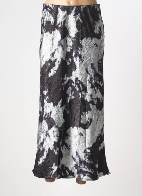 Jupe longue imprimé fantaisie noir KAFFE femme