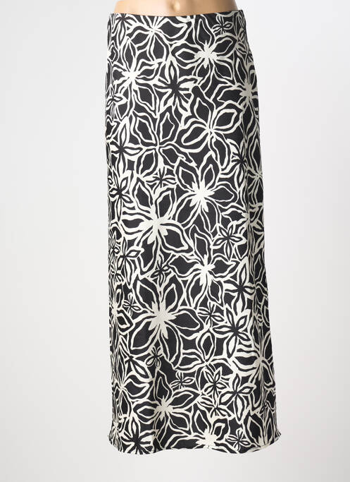 Jupe longue imprimé fantaisie noir KAFFE femme