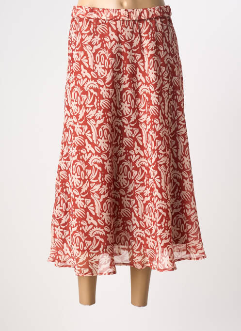 Jupe mi-longue coupe évasée rouge TIFFOSI femme