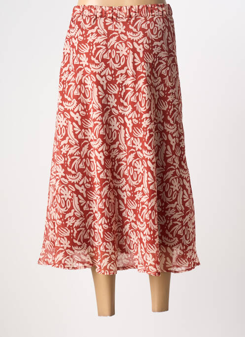 Jupe mi-longue coupe évasée rouge TIFFOSI femme