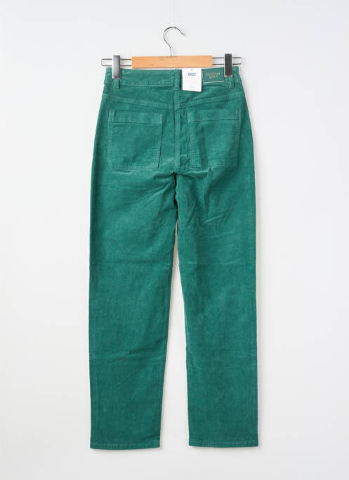 Pantalon droit fermeture zippée sous rabat boutonné vert C'EST BEAU LA VIE femme