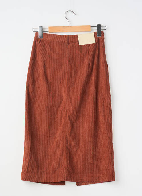 Jupe mi-longue coupe droite marron COMPAÑIA FANTASTICA femme