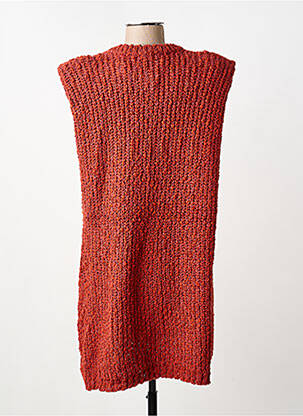 Pull coupe droite sans manche orange COMPAÑIA FANTASTICA femme