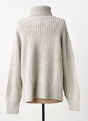 Pull col roulé coupe droite manches longues gris TIFFOSI femme